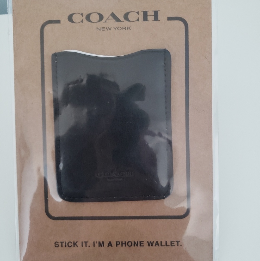 Coach Black Leather Phone Wallet